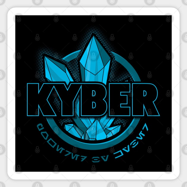 Powered by KYBER - blue Sticker by TrulyMadlyGeekly